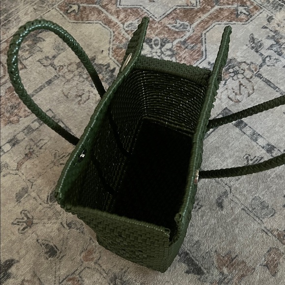 Olive Woven Tote Bag - Picture 5 of 6
